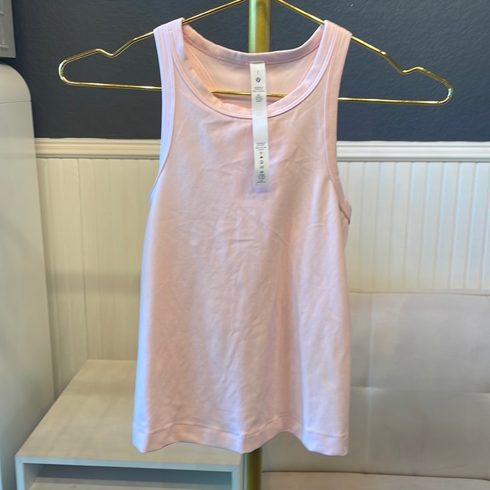 Lululemon Align Waist Length racerback tank top in strawberry milkshake
